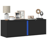 Tv Wall Cabinet With Led Lights 80X31X35 Cm