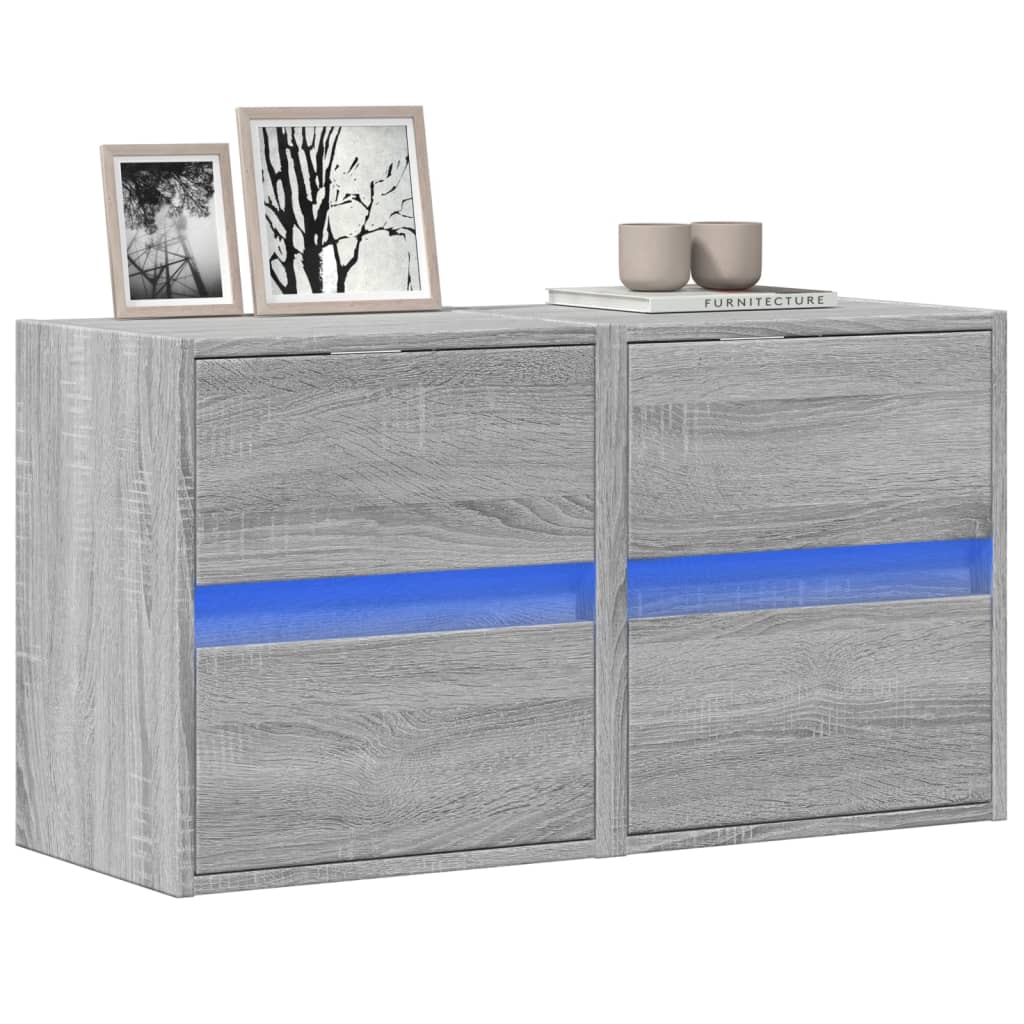 Tv Wall Cabinet With Led 180X31X45 Cm