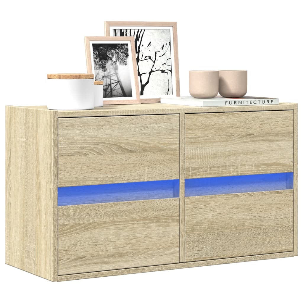 Tv Wall Cabinet With Led 180X31X45 Cm