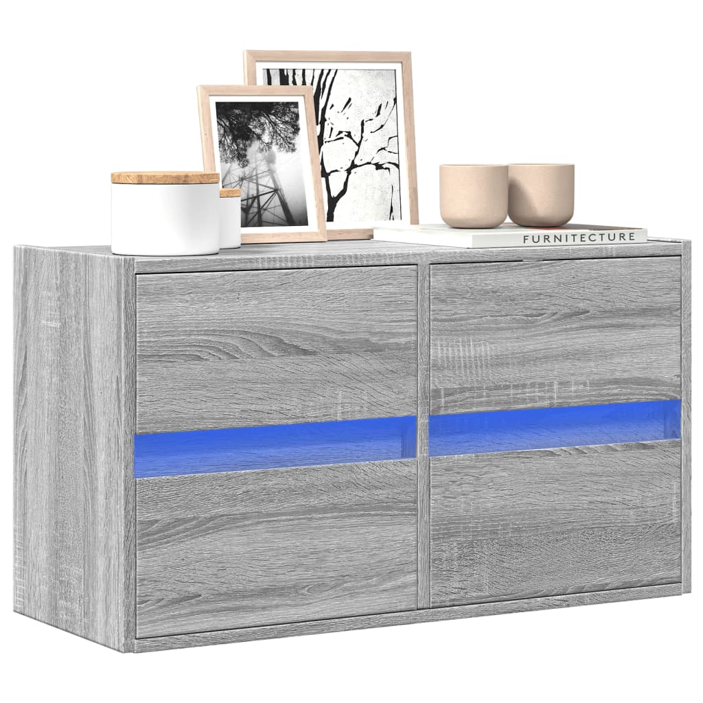 Tv Wall Cabinet With Led 180X31X45 Cm