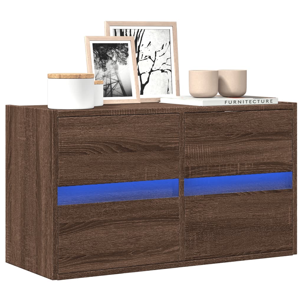 Tv Wall Cabinet With Led 180X31X45 Cm