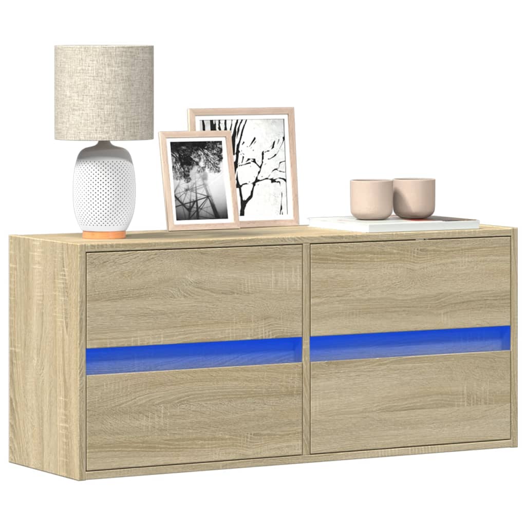 Tv Wall Cabinet With Led 180X31X45 Cm