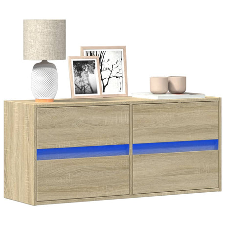 Tv Wall Cabinet With Led 180X31X45 Cm