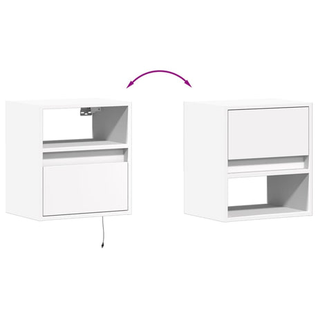 Tv Wall Cabinets With Led Lights 2 Pcs 41X31X45 Cm