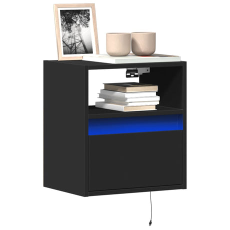 Tv Wall Cabinets With Led Lights 2 Pcs 41X31X45 Cm