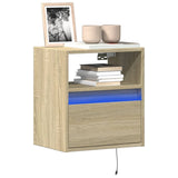 Tv Wall Cabinets With Led Lights 2 Pcs 41X31X45 Cm