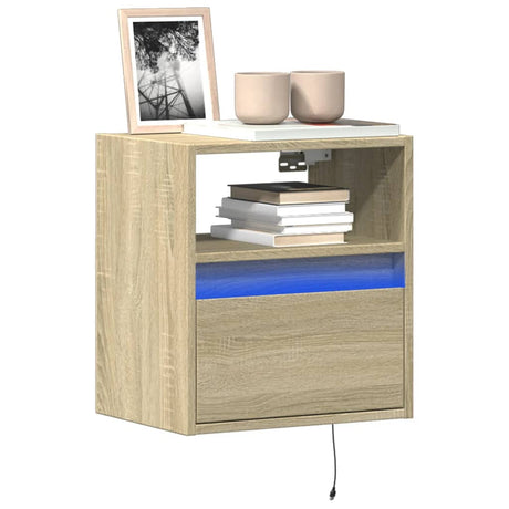 Tv Wall Cabinets With Led Lights 2 Pcs 41X31X45 Cm