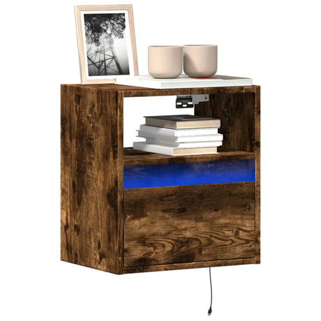 Tv Wall Cabinets With Led Lights 2 Pcs 41X31X45 Cm