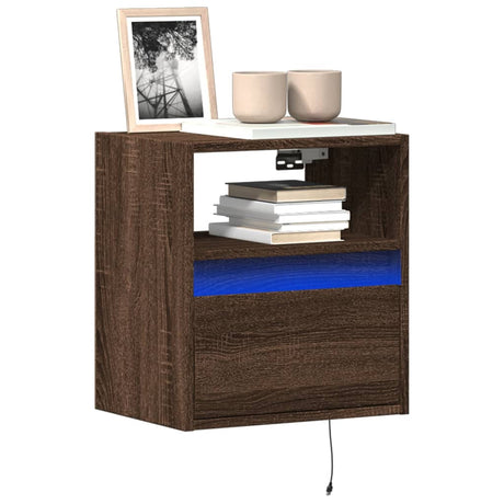 Tv Wall Cabinets With Led Lights 2 Pcs 41X31X45 Cm