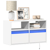 Tv Wall Cabinets With Led Lights 2 Pcs 41X31X45 Cm