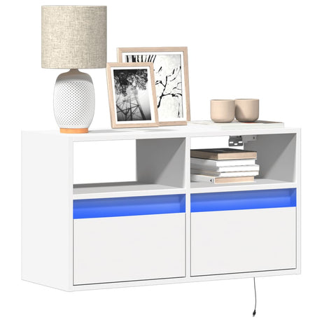 Tv Wall Cabinets With Led Lights 2 Pcs 41X31X45 Cm