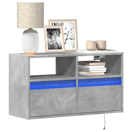 Tv Wall Cabinets With Led Lights 2 Pcs 41X31X45 Cm