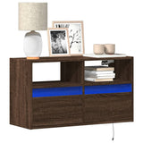 Tv Wall Cabinets With Led Lights 2 Pcs 41X31X45 Cm