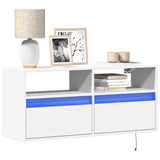 Tv Wall Cabinets With Led Lights 2 Pcs 41X31X45 Cm