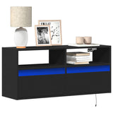Tv Wall Cabinets With Led Lights 2 Pcs 41X31X45 Cm