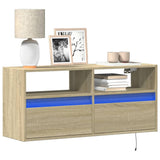 Tv Wall Cabinets With Led Lights 2 Pcs 41X31X45 Cm
