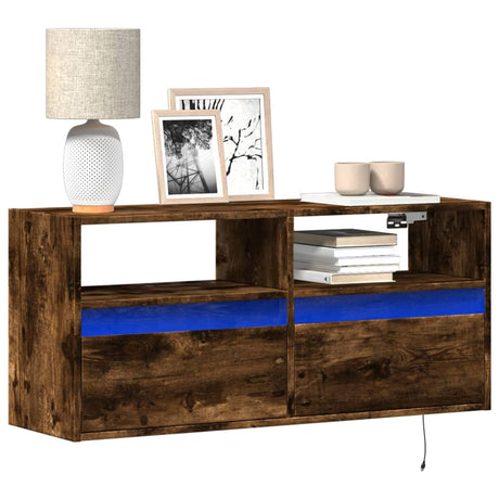 Tv Wall Cabinets With Led Lights 2 Pcs 41X31X45 Cm