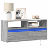 Tv Wall Cabinets With Led Lights 2 Pcs 41X31X45 Cm
