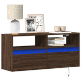 Tv Wall Cabinets With Led Lights 2 Pcs 41X31X45 Cm