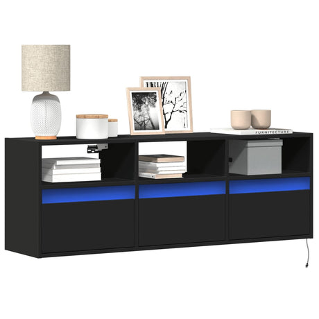 Tv Wall Cabinets With Led Lights 2 Pcs 41X31X45 Cm