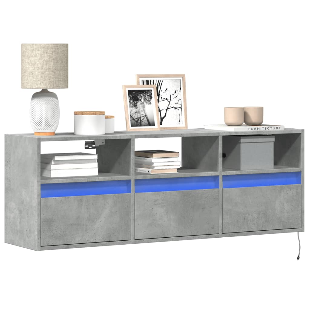 Tv Wall Cabinets With Led Lights 2 Pcs 41X31X45 Cm