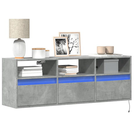 Tv Wall Cabinets With Led Lights 2 Pcs 41X31X45 Cm