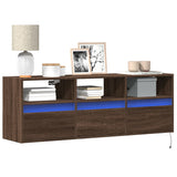 Tv Wall Cabinets With Led Lights 2 Pcs 41X31X45 Cm