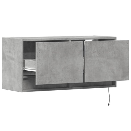Tv Wall Cabinet With Led Lights 80X31X35 Cm