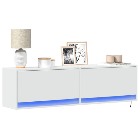 Tv Wall Cabinet With Led Lights 80X31X35 Cm
