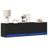 Tv Wall Cabinet With Led Lights 80X31X35 Cm