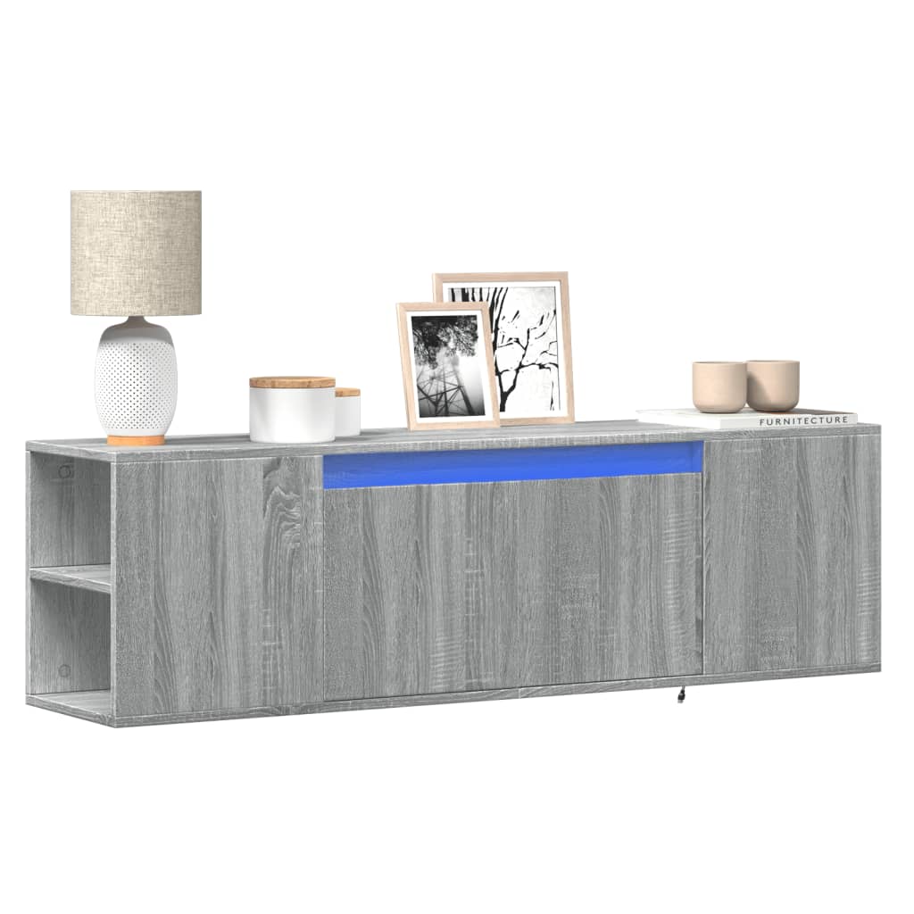 Tv Wall Cabinet With Led 180X31X39.5 Cm