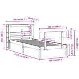 Bed Frame Without Mattress Solid Wood Pine