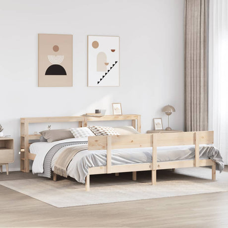Bed Frame Without Mattress Solid Wood Pine