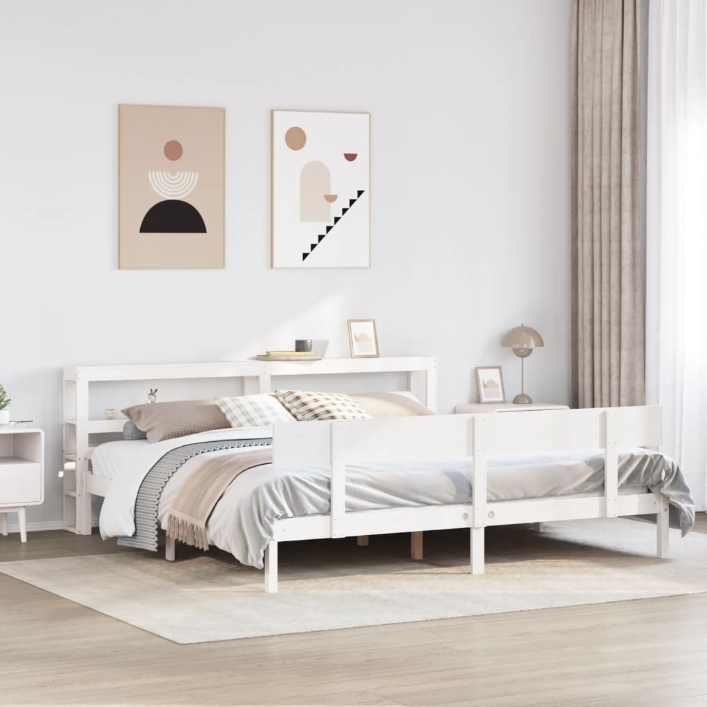 Bed Frame Without Mattress Solid Wood Pine