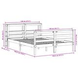 Bed Frame Without Mattress Solid Wood Pine