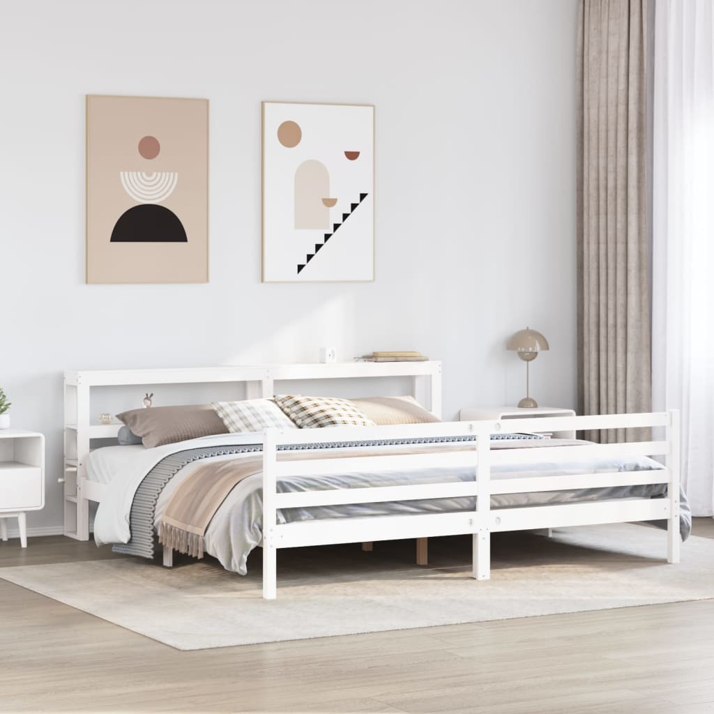Bed Frame Without Mattress Solid Wood Pine