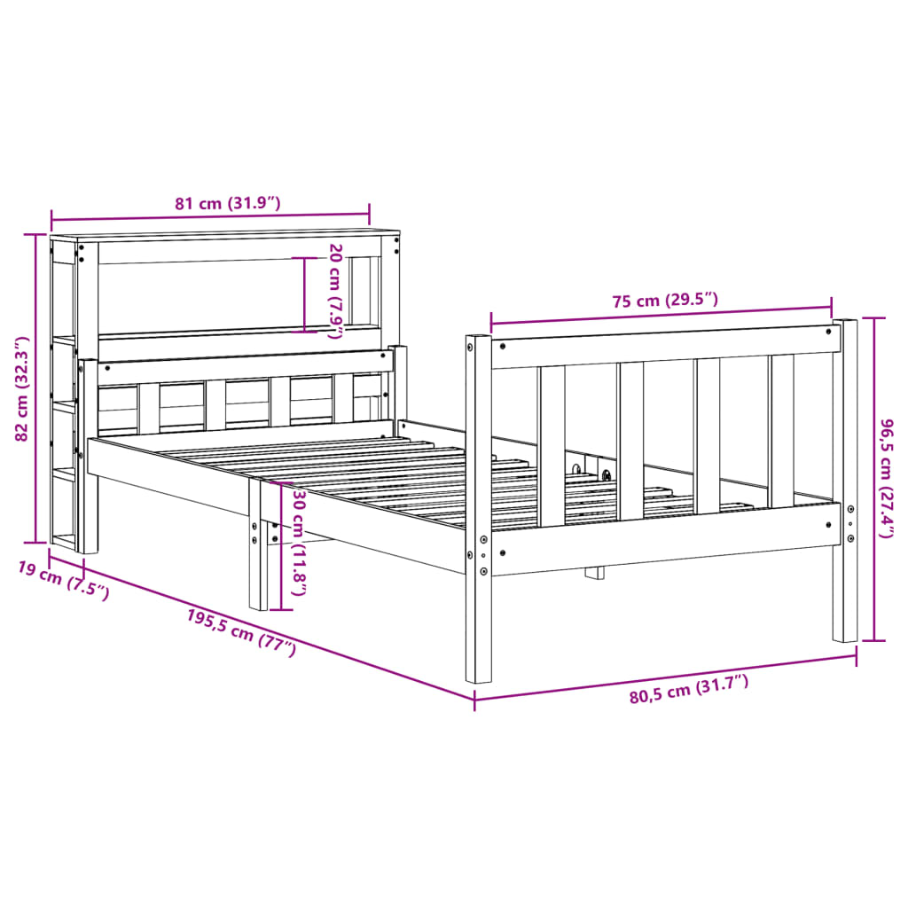 Bed Frame With Headboard Without Mattress Small Single