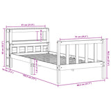 Bed Frame With Headboard Without Mattress Small Single