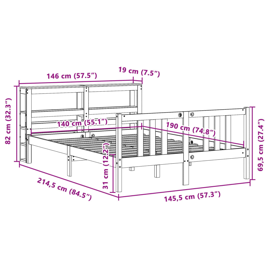 Bed Frame With Headboard Without Mattress