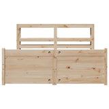 Bed Frame With Headboard Without Mattress 120X190 Cm Small Double