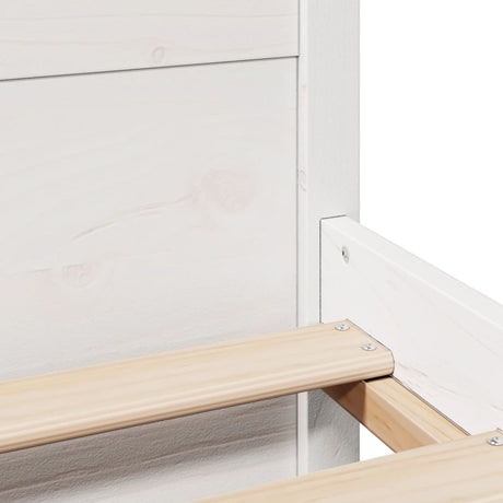 Bed Frame With Headboard Without Mattress White 140X200 Cm
