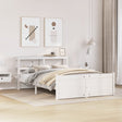 Bed Frame With Headboard Without Mattress White 140X200 Cm