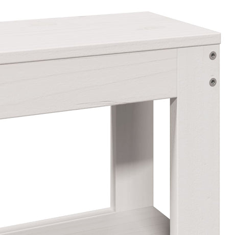 Bed Frame With Headboard Without Mattress White 200X200 Cm