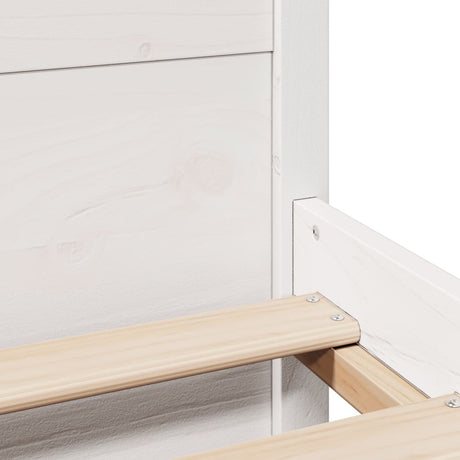 Bed Frame With Headboard Without Mattress White 200X200 Cm