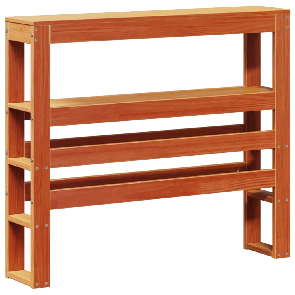 Bed Frame With Headboard Without Mattress Wax Brown 90X190 Cm Single