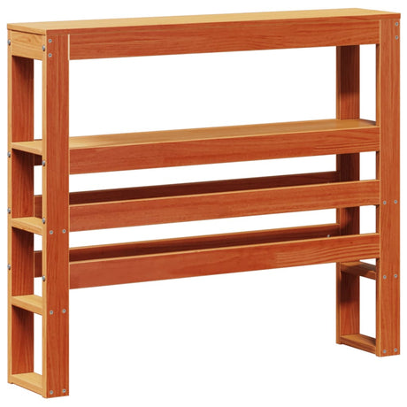 Bed Frame With Headboard Without Mattress Wax Brown 100X200 Cm