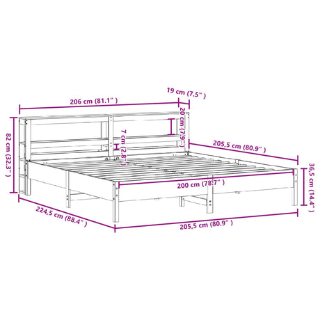 Bed Frame Without Mattress Solid Wood Pine