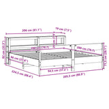 Bed Frame Without Mattress Solid Wood Pine