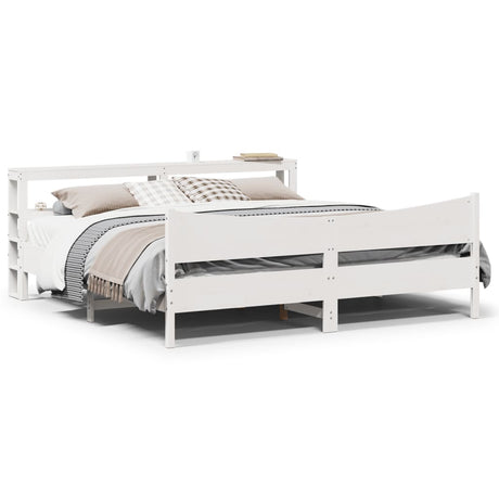 Bed Frame With Headboard Solid Wood Pine