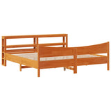 Bed Frame With Headboard Solid Wood Pine